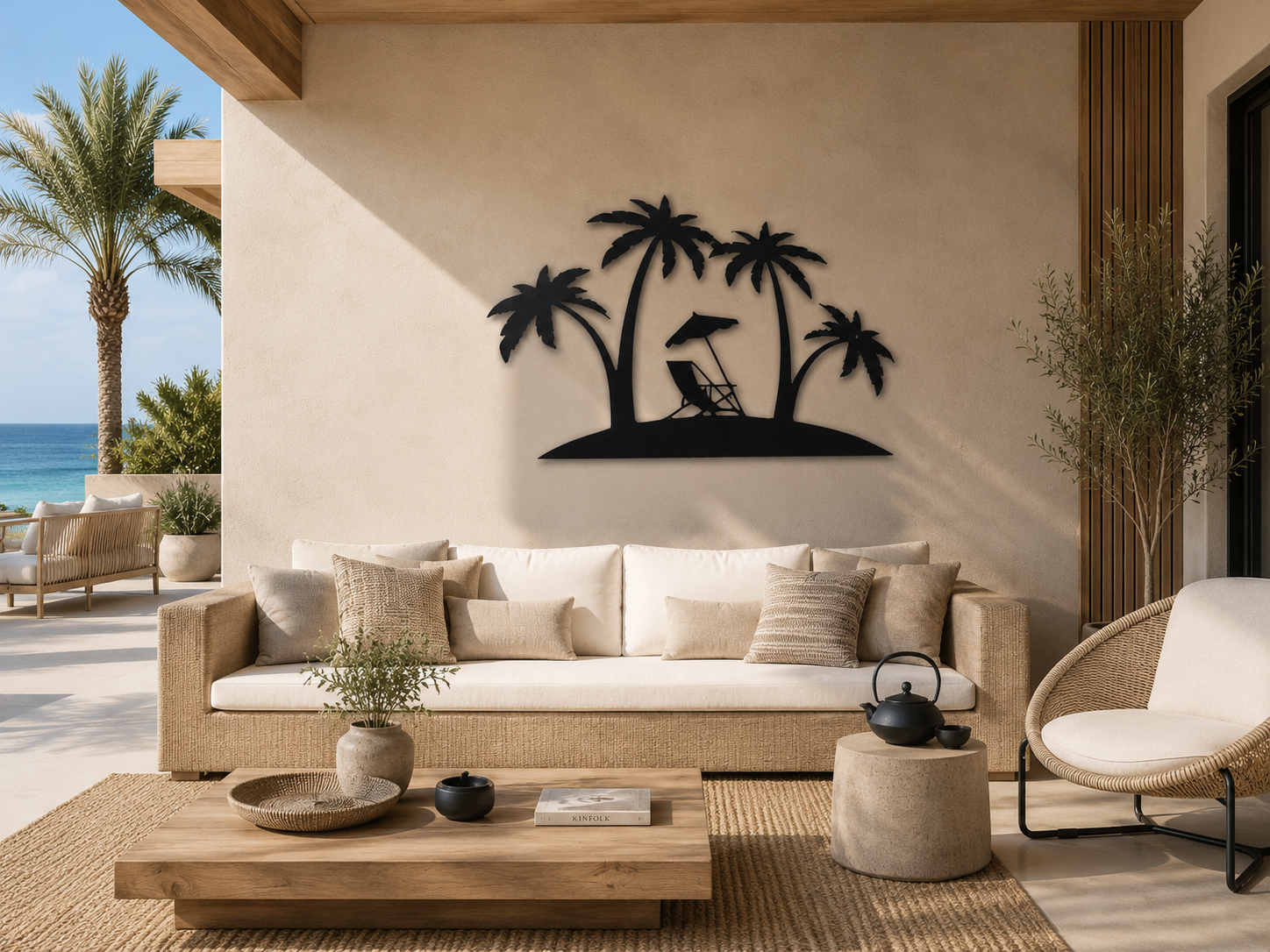 Tropical Island Retreat Metal Wall Art