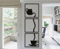 Coffee Pour Metal Wall Art Set