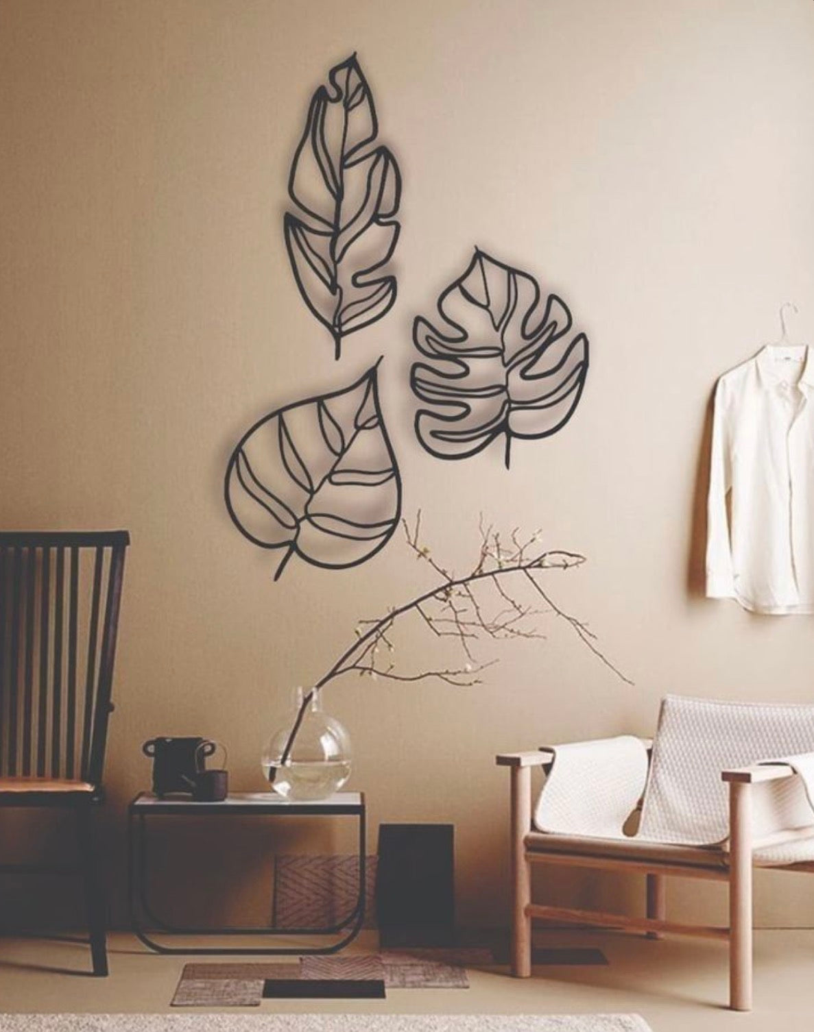 Botanical Leaves Metal Wall Art Set