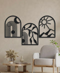 Abstract Arch Metal Wall Art Set