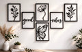 Good Vibes Metal Wall Art Set