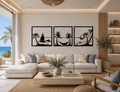 Coastal Escape Metal Wall Art Set
