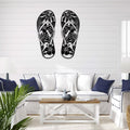 Tropical Flip Flops Metal Wall Art