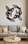 Yin & Yang Fish Metal Wall Art